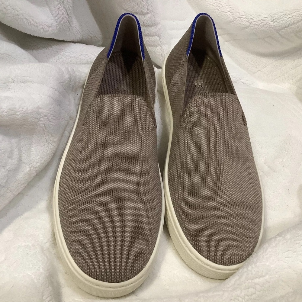 Rothy's The Original Slip Latte Textile On Sneaker Womens Size US 7